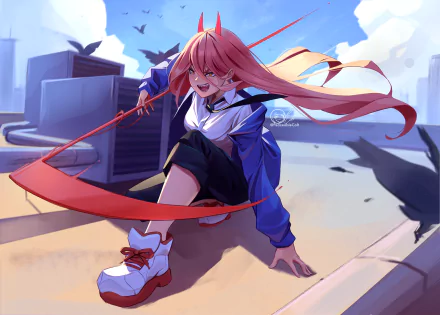 Power (Chainsaw Man) Anime Chainsaw Man HD Desktop Wallpaper | Background Image