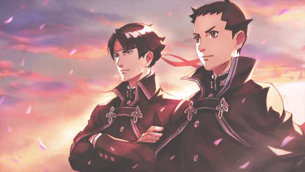 Ryunosuke Naruhodo Kazuma Asogi video game The Great Ace Attorney Chronicles HD Desktop Wallpaper | Background Image
