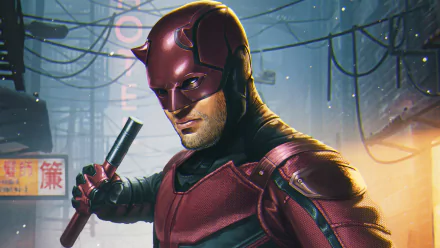 Vibrant Daredevil comic character showcased in HD desktop wallpaper and background.