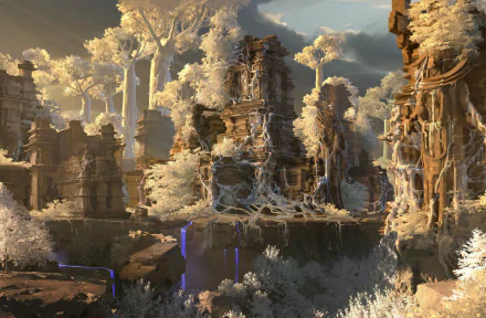 fantasy ruin HD Desktop Wallpaper | Background Image