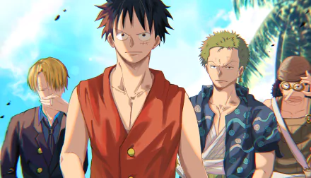Usopp (One Piece) Roronoa Zoro Monkey D. Luffy Sanji (One Piece) Anime One Piece HD Desktop Wallpaper | Background Image