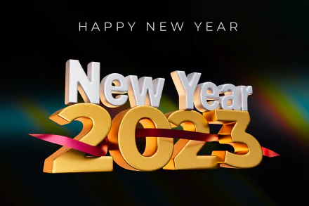 Happy New Year holiday New Year 2023 HD Desktop Wallpaper | Background Image
