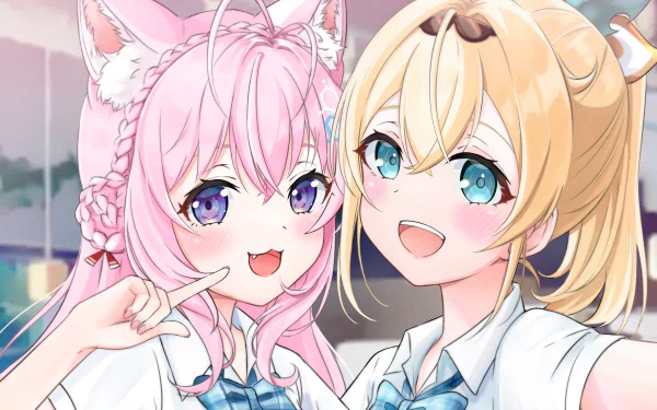  Kazama Iroha &amp; Hakui Koyori by 4kiMizuki