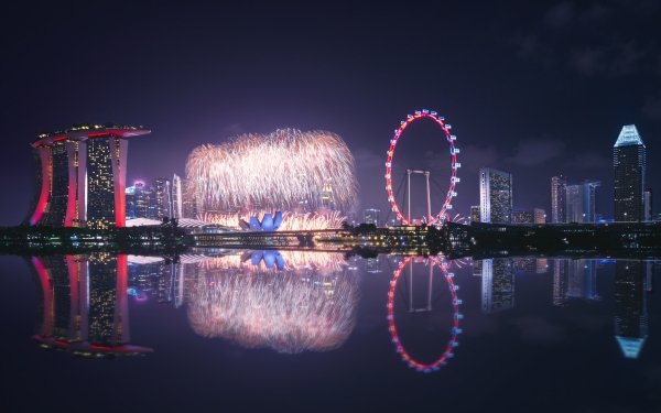 Man Made Singapore Cities Reflection HD Wallpaper | Background Image