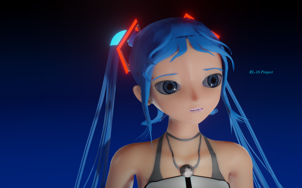 Anime Vocaloid Hatsune Miku Blue Eyes Blender 3D Blender HD Wallpaper | Background Image