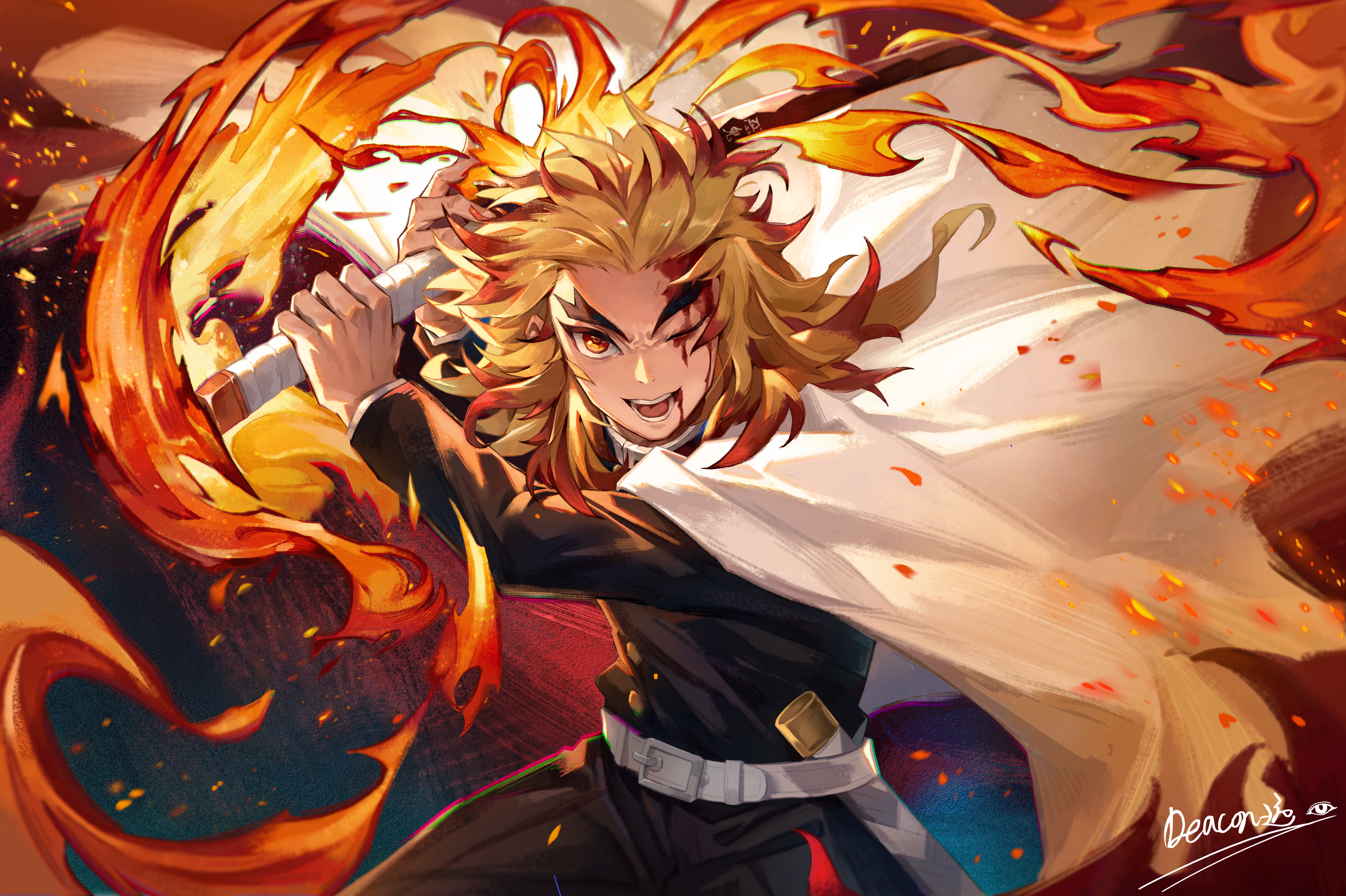 Kyojuro Rengoku Flame Hashira Demon Slayer HD 4K Wallpaper #8.2030