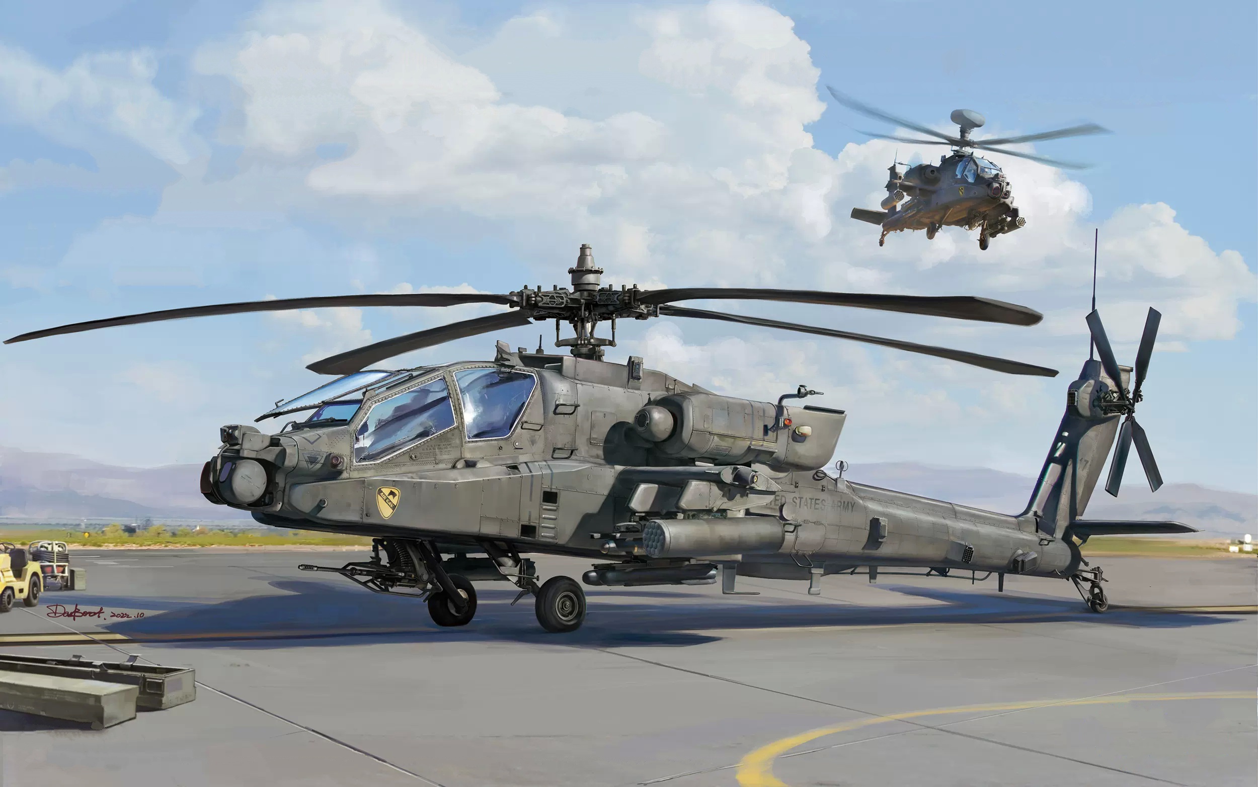 AH-64E Apache Guardian Attack Helicopter by Ju Hesong