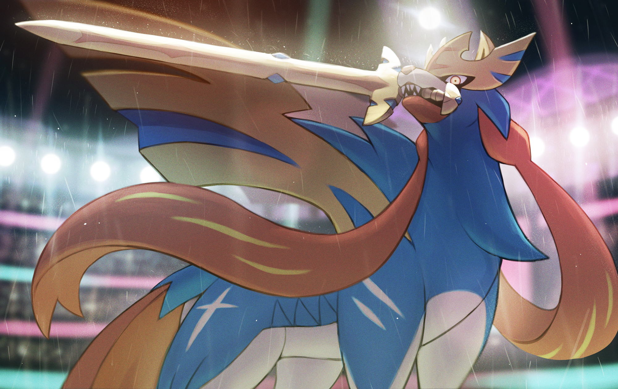 Download Zacian And Zamazenta Playing Together Wallpaper