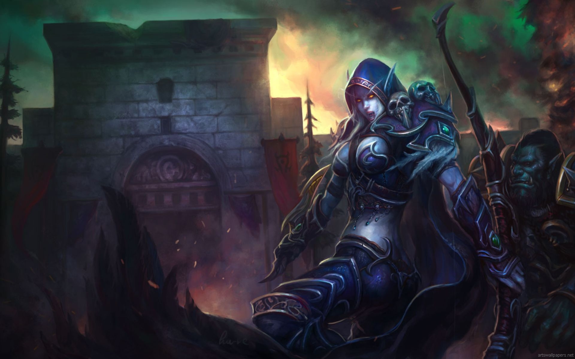 Download Thrall (World Of Warcraft) Sylvanas Windrunner Video Game World Of  Warcraft HD Wallpaper