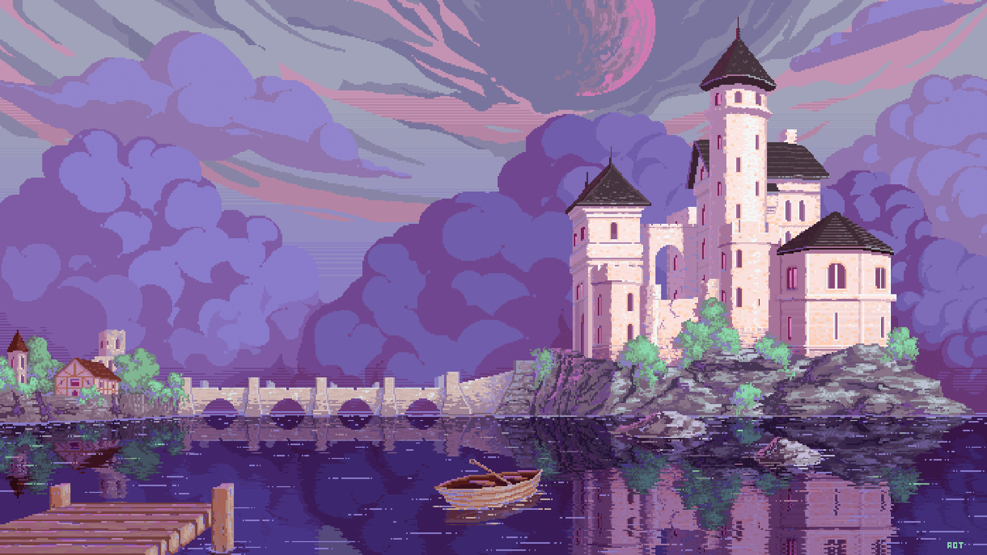 Pixel Art Landscape Wallpaper