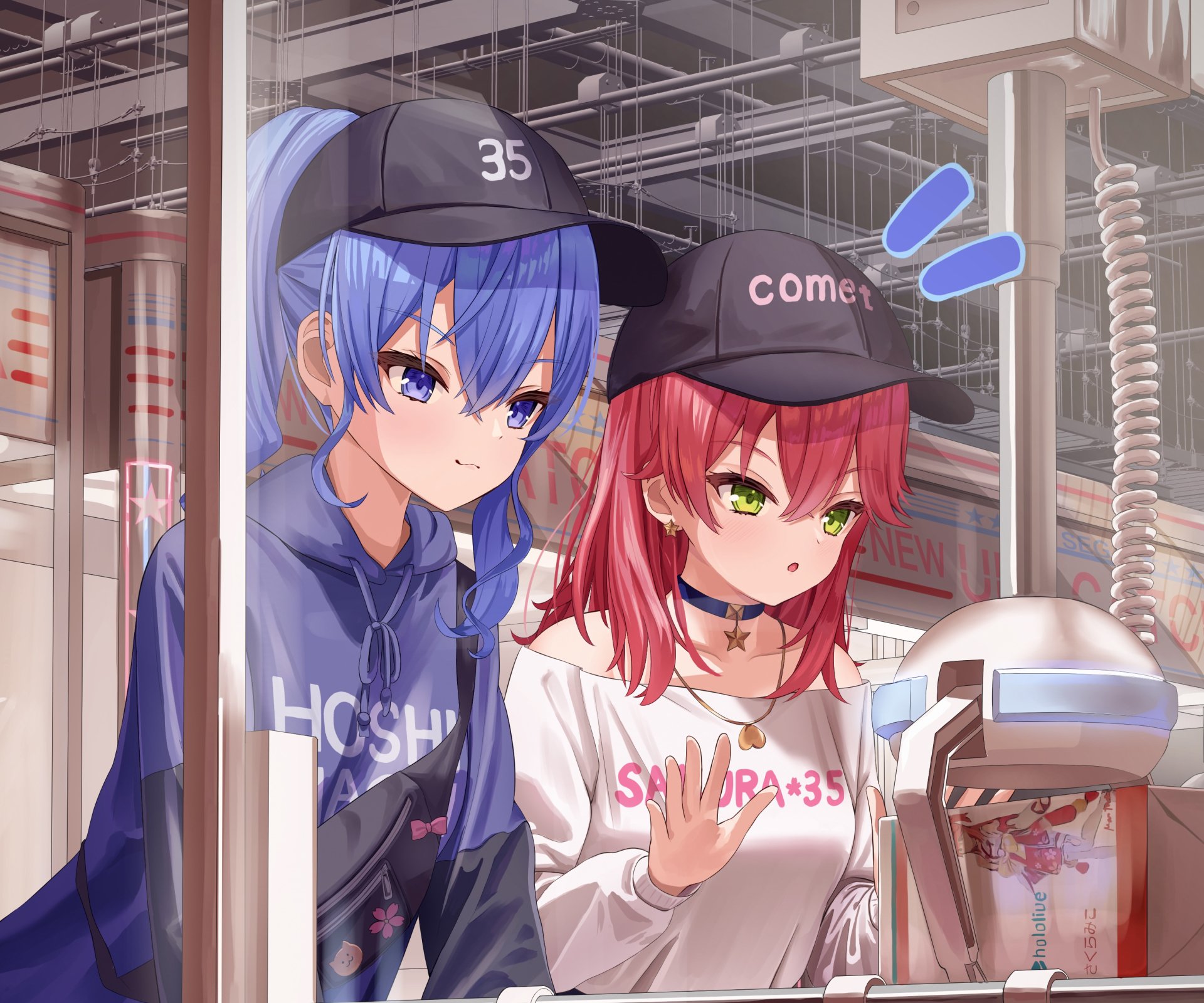 Download Sakura Miko Hoshimachi Suisei Anime Virtual Youtuber HD Wallpaper by 朝倉拓3