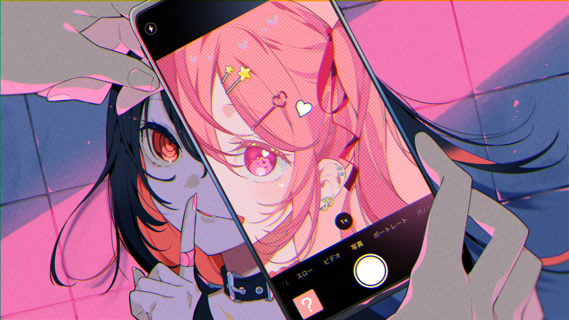 4K Ultra HD Anime Girl Portrait: Stunning Digital Reflection by Omutatsu