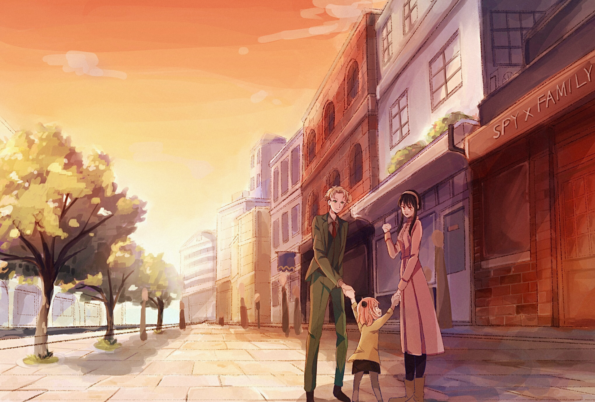 Download Yor Forger Anya Forger Loid Forger Anime Spy X Family HD Wallpaper by まむも