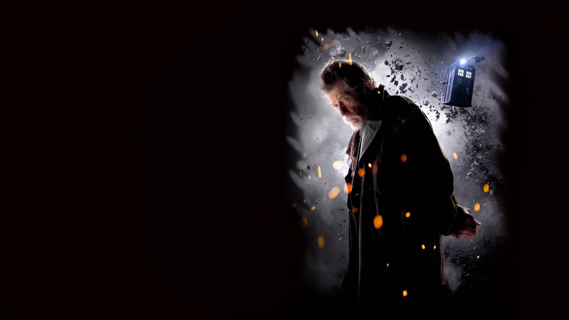 Download Tardis Beard Old John Hurt Black TV Show Doctor Who (2005) HD Wallpaper by Cookie-of-Awesome