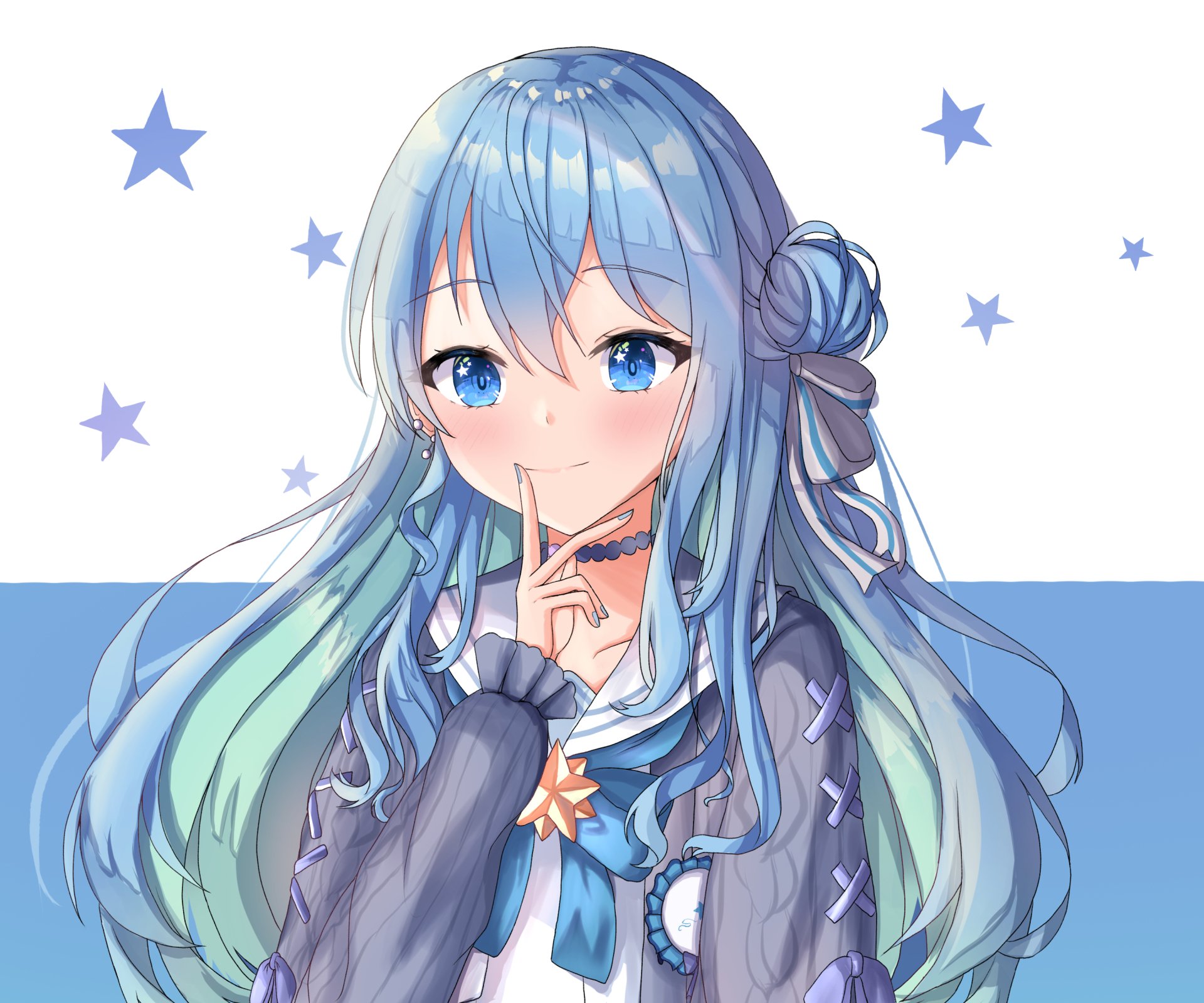 Download Hololive Hoshimachi Suisei Anime Virtual Youtuber HD Wallpaper by hayumi