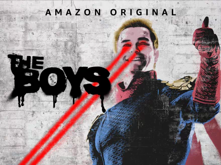The Boys themed HD desktop wallpaper featuring a bold, striking design perfect for fans of the TV show.