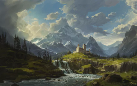 fantasy castle HD Desktop Wallpaper | Background Image