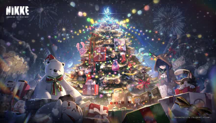 christmas tree video game NIKKE Goddess of Victory HD Desktop Wallpaper | Background Image