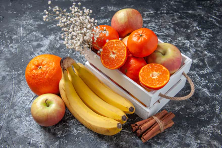 A vibrant selection of assorted fruits arranged beautifully on display, perfectly suited for an HD desktop wallpaper and background.