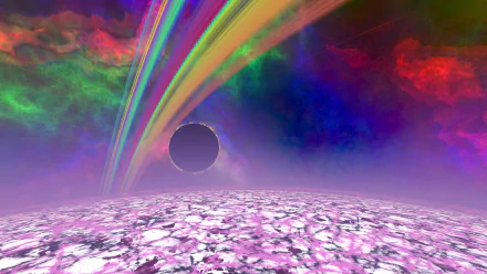  Colored eclipse in an immaginated world