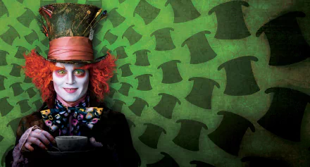 Mad Hatter Johnny Depp movie Alice in Wonderland (2010) HD Desktop Wallpaper | Background Image