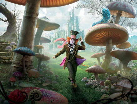 Mad Hatter Johnny Depp movie Alice in Wonderland (2010) HD Desktop Wallpaper | Background Image