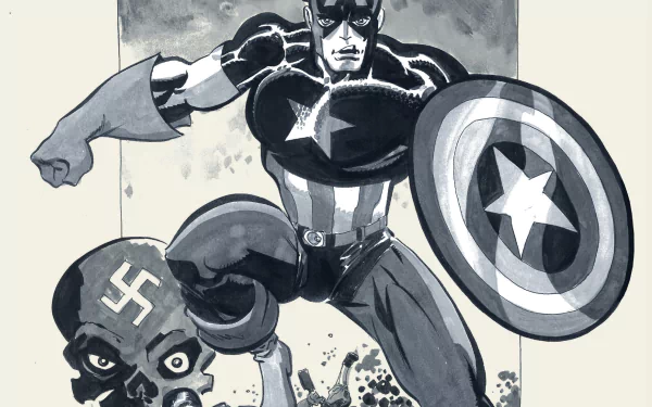 Comic Captain America: White HD Desktop Wallpaper | Background Image