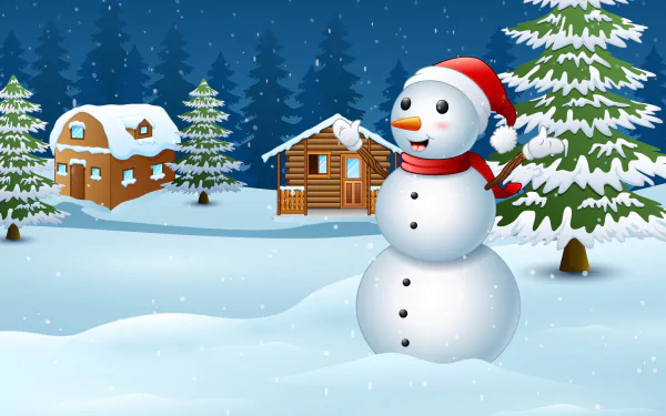 artistic snowman HD Desktop Wallpaper | Background Image
