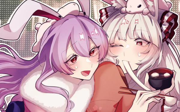  Fujiwara no Mokou &amp; Reisen Udongein Inaba by Somei ooo