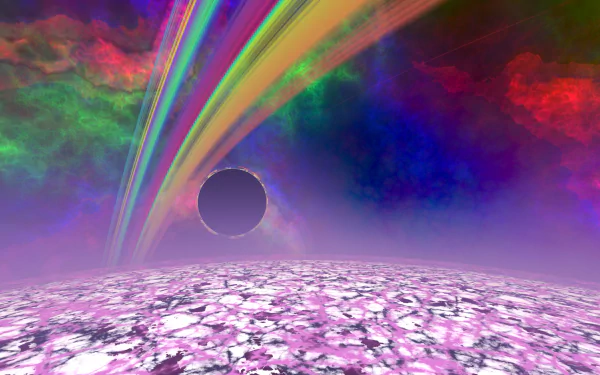  Colored eclipse in an immaginated world