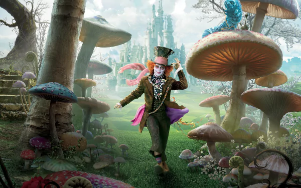 Mad Hatter Johnny Depp movie Alice in Wonderland (2010) HD Desktop Wallpaper | Background Image