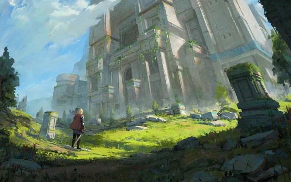 fantasy ruin HD Desktop Wallpaper | Background Image