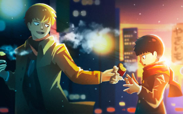 Shigeo Kageyama Arataka Reigen Anime Mob Psycho 100 HD Desktop Wallpaper | Background Image