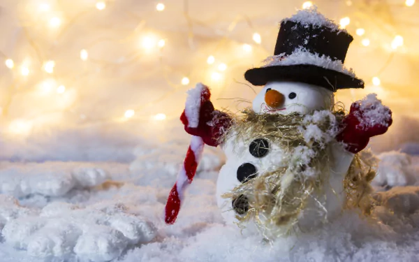 artistic snowman HD Desktop Wallpaper | Background Image
