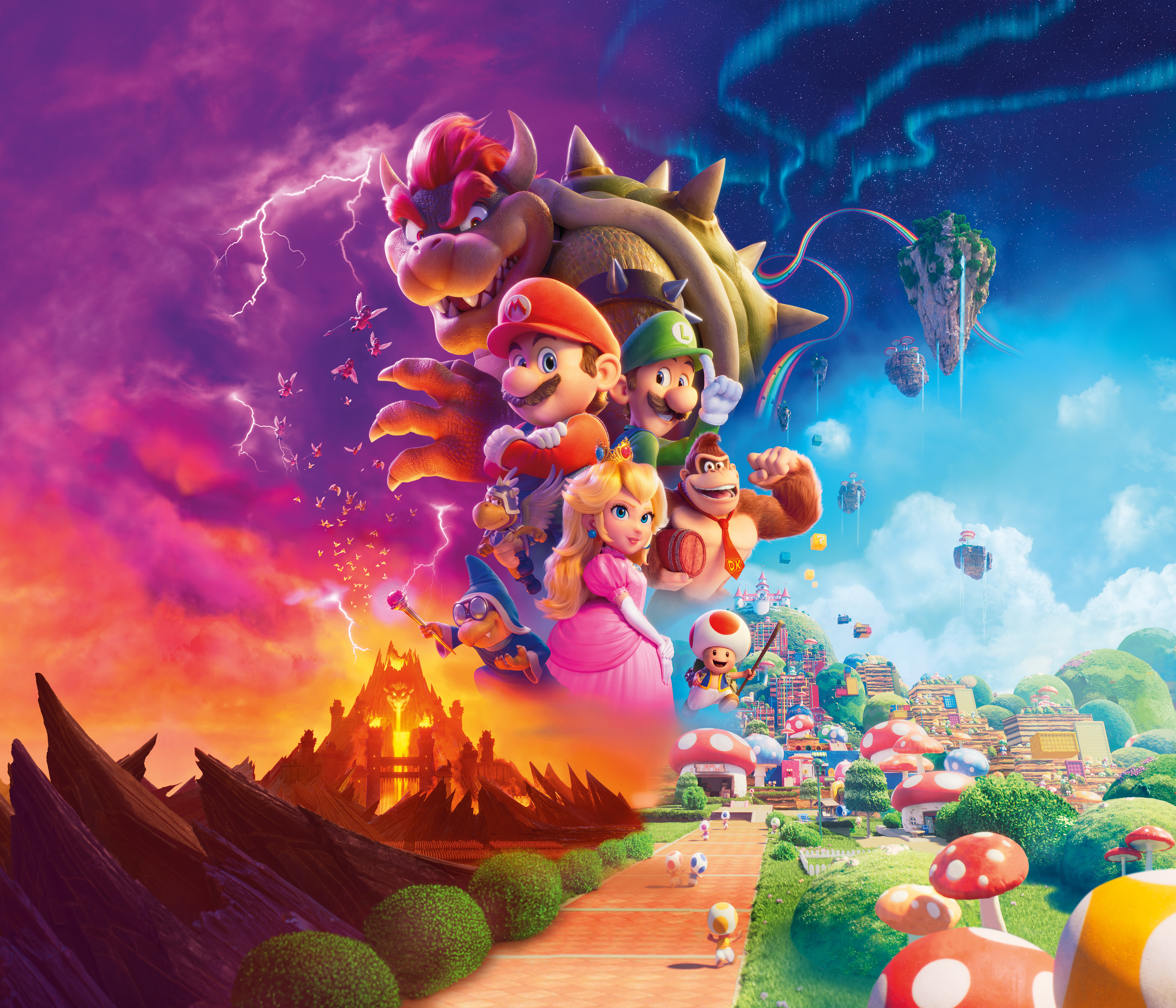 Tung tạo hình của 6 nhân vật xuất hiện trong phim Anh Em Super Mario