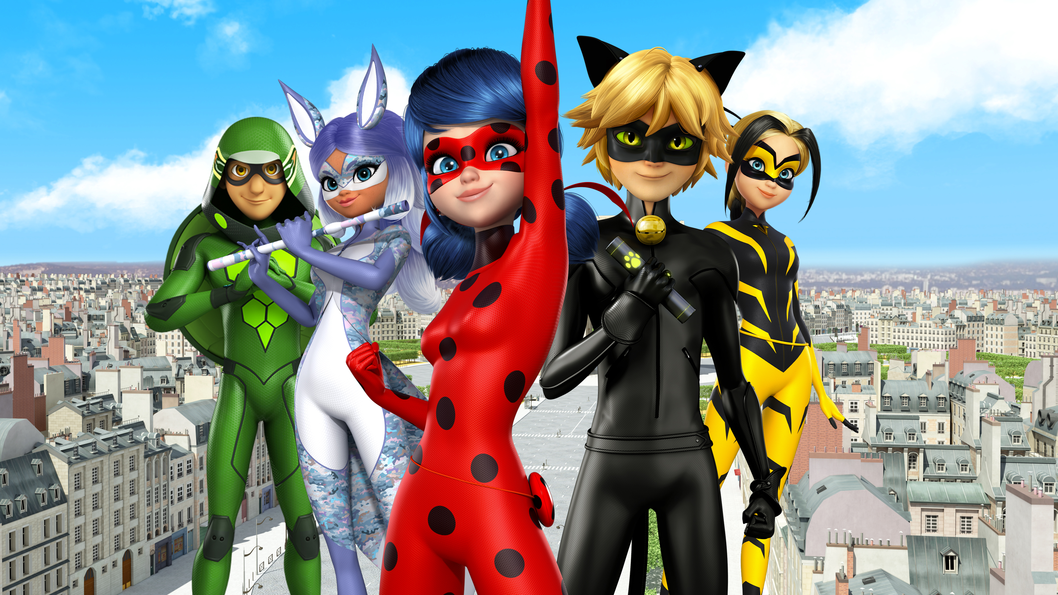 Download Miraculous Ladybug And Cat Noir Characters Wallpaper