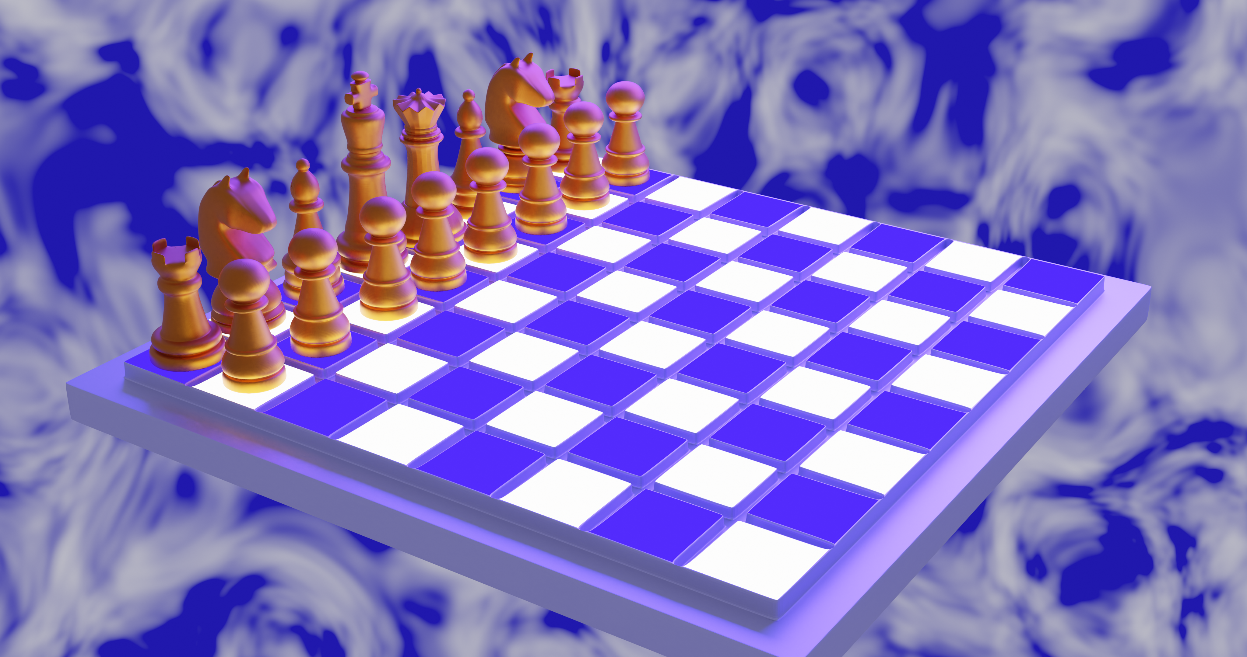 Download wallpaper 3840x2400 chess, chessboard, figures, 3d 4k ultra hd  16:10 hd background