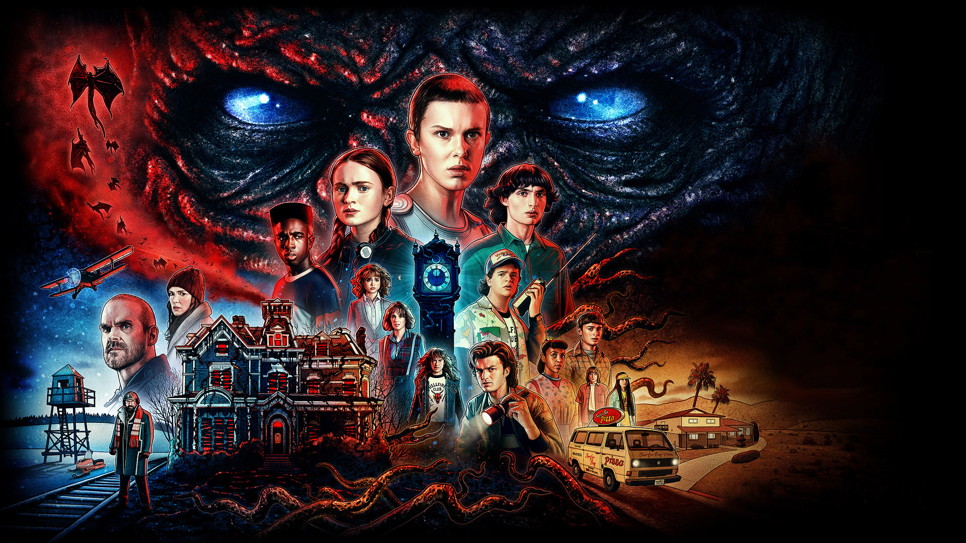 1360x768 Stranger Things Season 4 Laptop HD HD 4k Wallpapers Images  Backgrounds Photos and Pictures