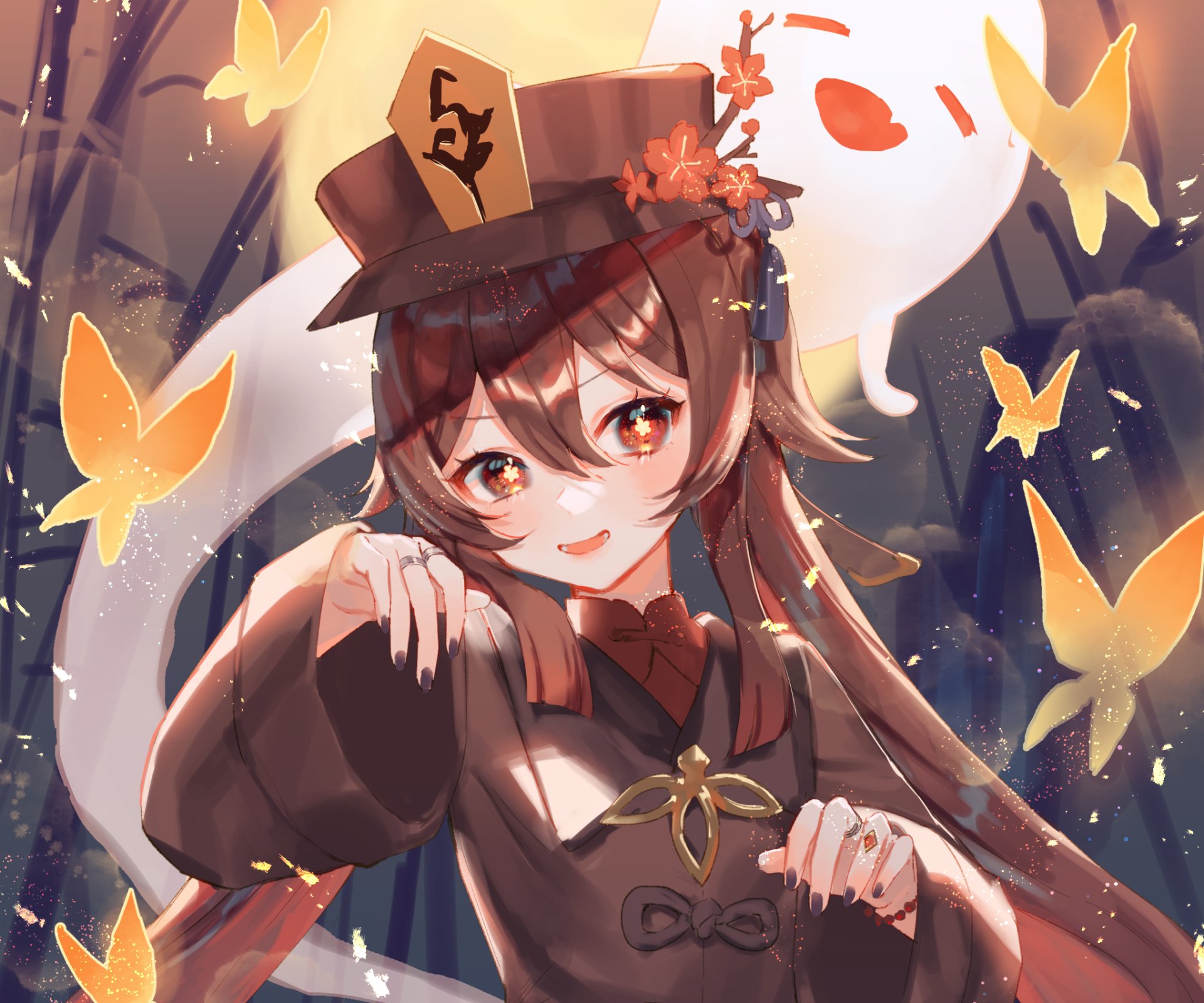 Download Hu Tao Video Game Genshin Impact HD Wallpaper by Haruoshio