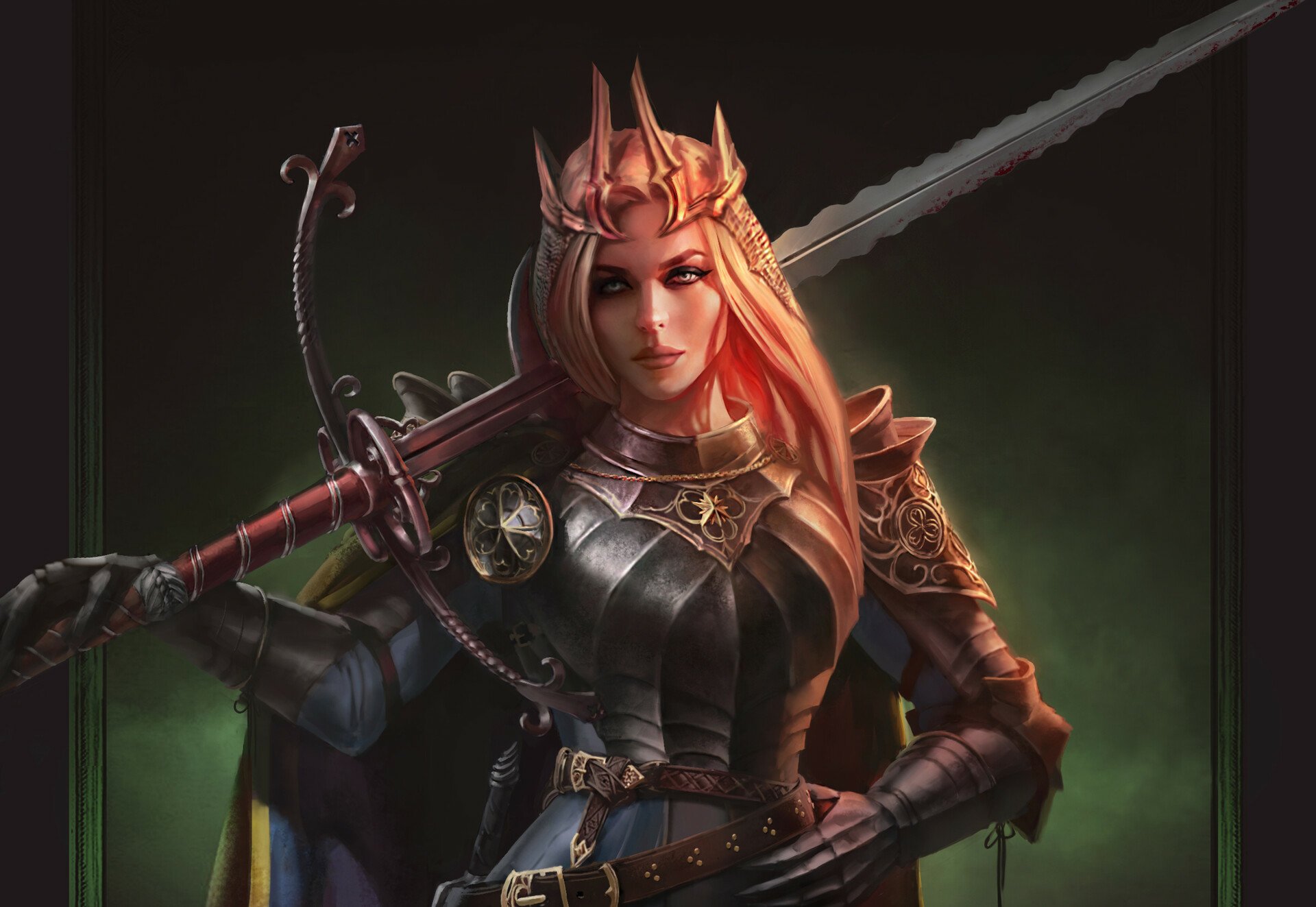 Download Fantasy Woman Warrior HD Wallpaper by Max Yenin | 1920x1323 ...