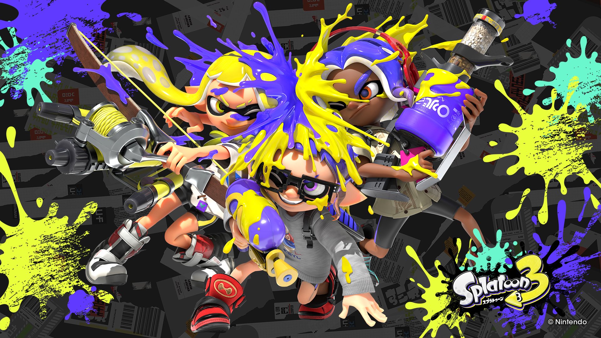 Download Video Game Splatoon 3 HD Wallpaper