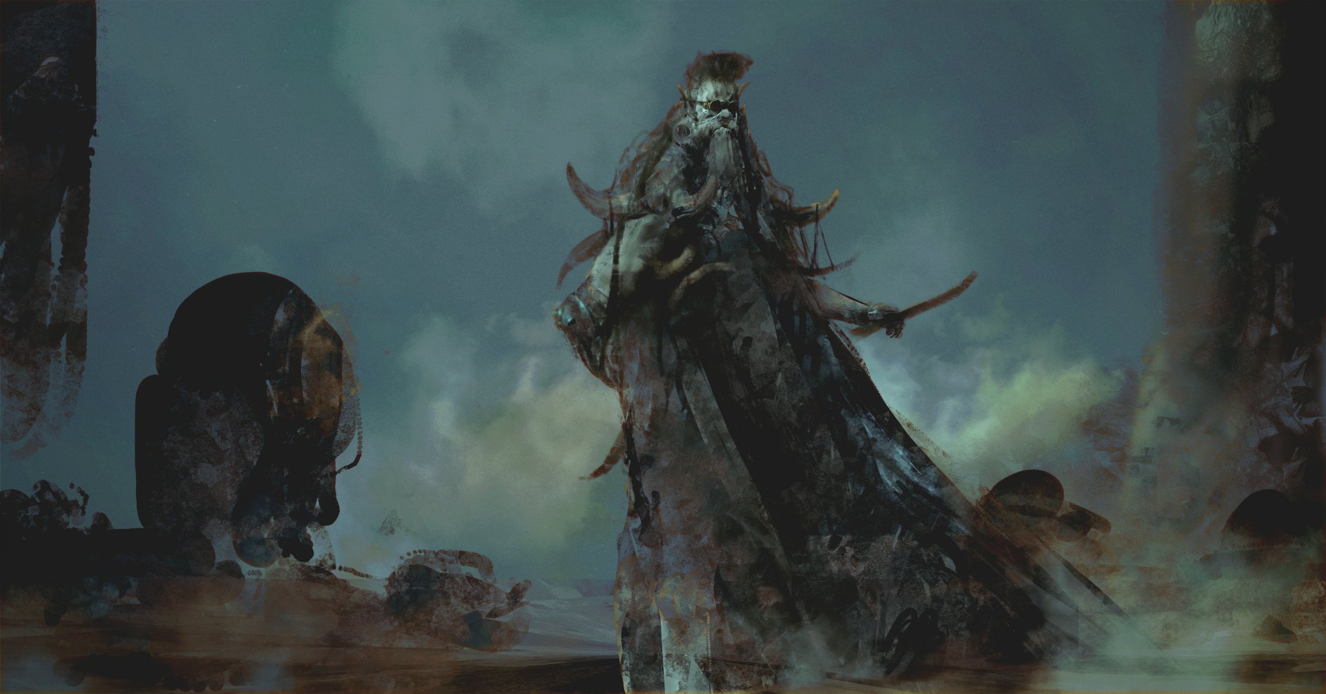 Download Dark Warrior HD Wallpaper by Vladimir Matyukhin