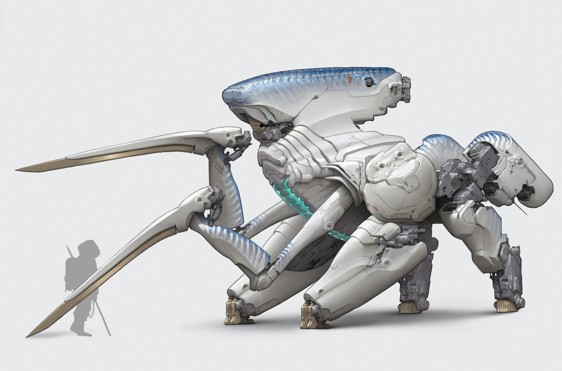 Futuristic Mech Predator - 4K Ultra HD Wallpaper by Till Freitag ...