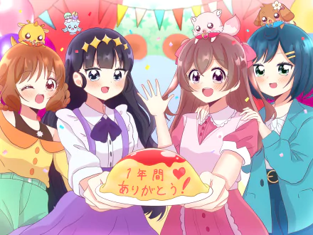 Nagomi Yui Kasai Amane Hanamichi Ran Fuwa Kokone Anime Delicious Party Precure HD Desktop Wallpaper | Background Image