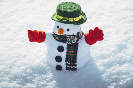 artistic snowman HD Desktop Wallpaper | Background Image
