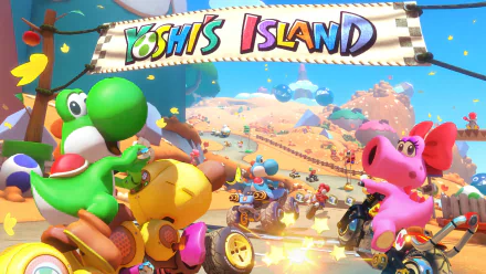 video game Mario Kart 8 Deluxe HD Desktop Wallpaper | Background Image