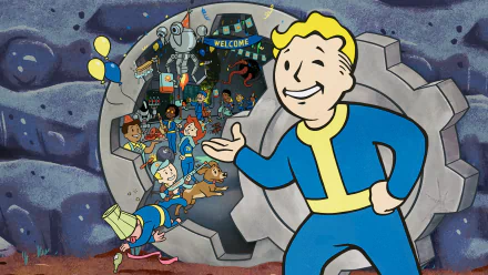 Vault-Tec Vault Boy video game Fallout 76 HD Desktop Wallpaper | Background Image