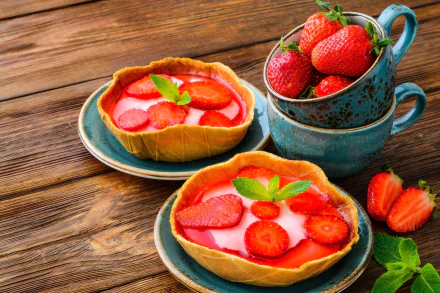 tartlet strawberry food dessert HD Desktop Wallpaper | Background Image