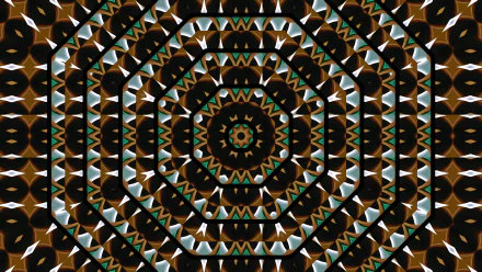  Brown and Green Oil Paint Kaleidoscope
