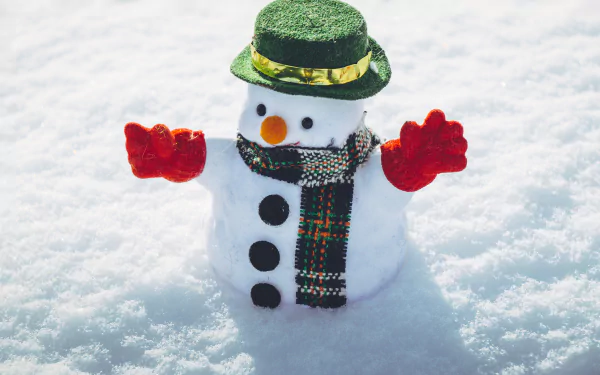 artistic snowman HD Desktop Wallpaper | Background Image